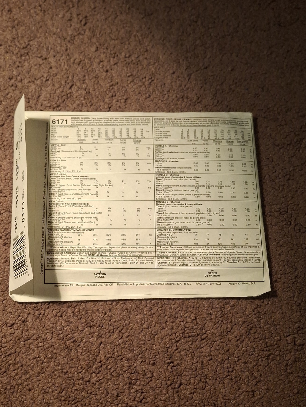 6171 McCall's Pattern - Picture 2 of 2
